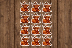 Halloween Highland Cow Stickers - PNG Sticker Sheet