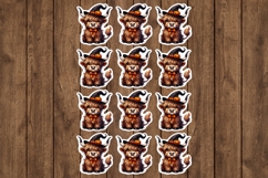Halloween Highland Cow Stickers - PNG Sticker Sheet