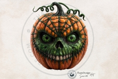 Horrific Halloween Pumpkins Clipart for POD &amp; Scrapbooking Product Image 11