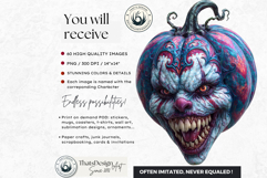Horrific Halloween Pumpkins Clipart for POD &amp; Scrapbooking Product Image 2