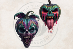 Horrific Halloween Pumpkins Clipart for POD &amp; Scrapbooking Product Image 6