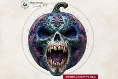 Horrific Halloween Pumpkins Clipart for POD &amp; Scrapbooking Product Image 9