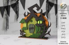 Halloween Houses Bundle Laser Cut. Stand decor SVG Product Image 12