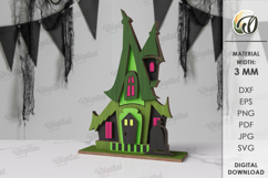 Halloween Houses Bundle Laser Cut. Stand decor SVG Product Image 8