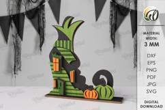 Halloween Houses Bundle Laser Cut. Stand decor SVG Product Image 10