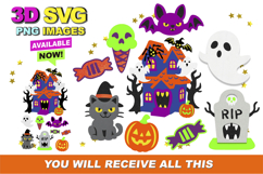 Halloween Elements 3D SVG Product Image 1