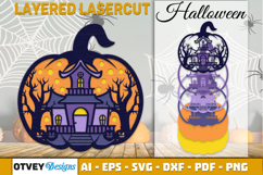 Halloween House in Pumkin Decor Laser Cut BUNDLES Product Image 2