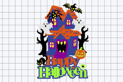 Halloween pumpkin house Topper 3D SVG Product Image 2
