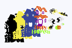 Halloween pumpkin house Topper 3D SVG Product Image 3