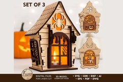 Halloween Haunted House Lantern Set 3 Designs - Spooky Decor Product Image 4