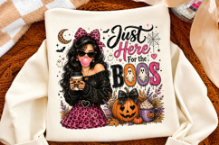 Halloween Humor Just Here For the Boos PNG,Spooky Cute Product Image 3