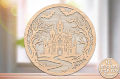 Halloween Hunt House Laser Cut SVG Product Image 1