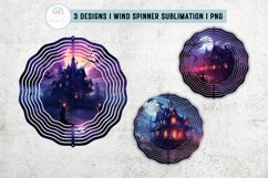 Halloween Hunted House Wind Spinner Sublimation Product Image 1