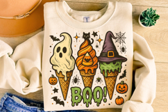 Ice Cream Halloween PNG, Boo PNG, Pumpkin PNG, Spooky PNG Product Image 4