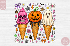 Halloween Ice Cream Sublimation, Spooky Ice Cream PNG Product Image 1