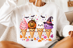 Halloween Icecream Pumpkin Ghost Witch Clipart Product Image 2