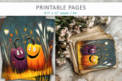 grunge halloween pages, cute pumpkins pages Product Image 5
