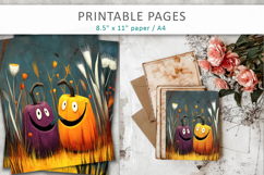 grunge halloween pages, cute pumpkins pages Product Image 6