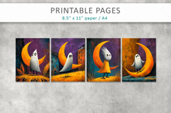 grunge halloween pages, cute ghost papers Product Image 2