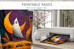 grunge halloween pages, cute ghost papers Product Image 4