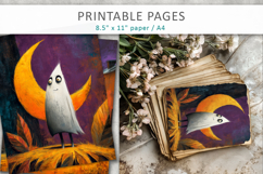 grunge halloween pages, cute ghost papers Product Image 5