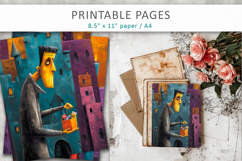 grunge halloween pages, kids scrapbook Product Image 6