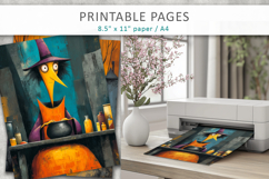 grunge halloween pages, witch illustrations Product Image 5