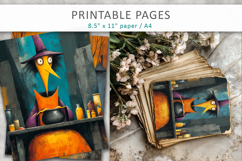grunge halloween pages, witch illustrations Product Image 6