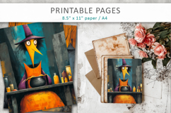 grunge halloween pages, witch illustrations Product Image 7