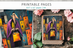 grunge halloween pages, dracula illustrations Product Image 3