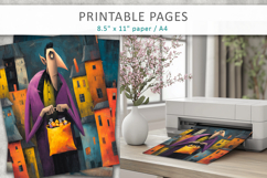 grunge halloween pages, dracula illustrations Product Image 5