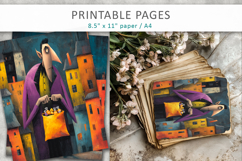 grunge halloween pages, dracula illustrations Product Image 6