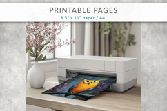grunge owl illustration pages Product Image 8