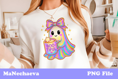 Halloween Iridescent Coquette Sublimation | Boo-tiful Ghost Product Image 1