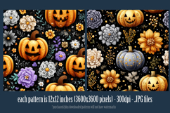 Halloween Patterns, Halloween Jack o Lanterns Flowers, s6 Product Image 2