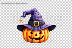 Halloween Graphics, Halloween Jack o Lantern PNG, Witch PNG Product Image 4