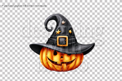 Halloween Graphics, Halloween Jack o Lantern PNG, Witch PNG Product Image 5