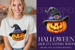 Halloween Graphic, Halloween Jack o Lantern PNG, Witch, g6 Product Image 1
