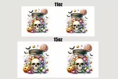 Halloween Jar Mug Wrap For 11 oz and 15 oz, 3d Mug, Halloween Png
