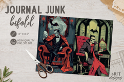 Gothic Vampire Journal Bifold Dracula halloween journal Product Image 1