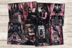 GlamArtZhanna, Spooky Junk Journal Pages, Haunted House Junk Journal Paper, Gothic Romantic Digital Collage Sheet, Pink Halloween Scrapbook Kit, Halloween African American Girl Junk Journal Kit, Scary House Journal Card, Creepy Journaling Pages, Vampire E