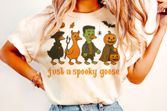 Just a Spooky Goose PNG, Spooky Season, Halloween Goose PNG Product Image 2