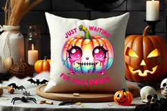 Halloween Just Waiting For Halloween Pumpkin Clipart PNG Product Image 3
