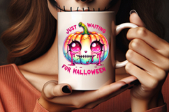 Halloween Just Waiting For Halloween Pumpkin Clipart PNG Product Image 2