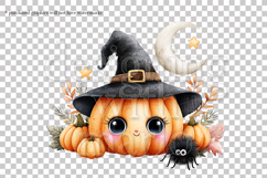 Halloween Graphic, Halloween Kawaii Jack o Lantern Scene, g3 Product Image 2