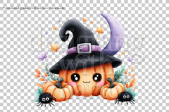 Halloween Graphic, Halloween Kawaii Jack o Lantern Scene, g4 Product Image 2