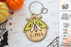 Halloween Keychain Laser Cut Bundle. Spooky keyring SVG Product Image 3