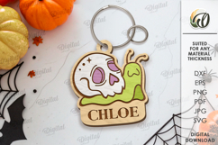 Halloween Keychain Laser Cut Bundle. Spooky keyring SVG Product Image 8