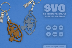 Halloween Keychain SVG Product Image 1
