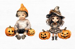 Halloween Kid Watercolor Sublimation Clipart Product Image 3